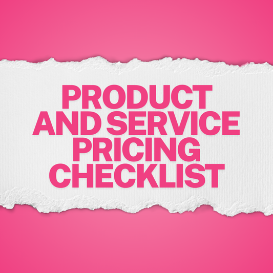 Product and Service Pricing Checklist